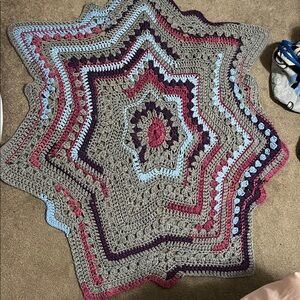 Handmade Star-Shaped Crochet Blanket